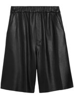 AMI Paris bermuda en cuir - Noir
