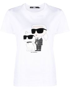 Karl Lagerfeld t-shirt Ikonik en coton biologique - Blanc