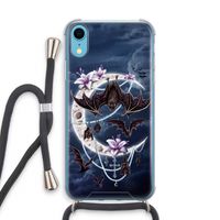 Vleermuizen Maan: iPhone XR Transparant Hoesje met koord