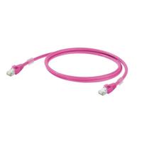 Weidmüller 1201270005 RJ45 Netwerkkabel, patchkabel CAT 6A S/FTP 0.50 m Magenta 1 stuk(s)