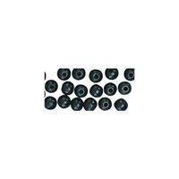 156x stuks zwarte houten hobby kralen 10 mm