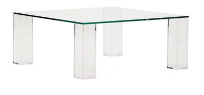 Kave Home Salontafel 'Adularia' Glas, 85 x 85cm, kleur Transparant