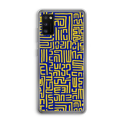 Majorelle Blue Print: Samsung Galaxy A41 Transparant Hoesje