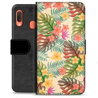 Samsung Galaxy A20e Premium Wallet Hoesje - Roze Bloemen