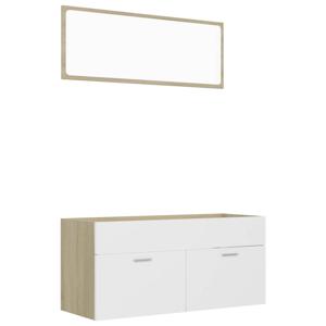 The Living Store Badkamermeubelset Sonoma Eiken - 100 x 1.5 x 37 cm - Duurzaam Spaanplaat