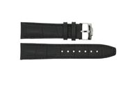 Horlogeband Jacques Lemans 1-1284 Croco leder Zwart 20mm