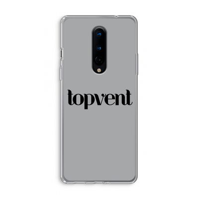 Topvent Grijs Zwart: OnePlus 8 Transparant Hoesje