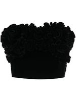 Ermanno Scervino haut bustier à fleurs - Noir