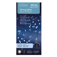 Lumineo draadverlichting - timer - zilverdraad - 40 lampjes - wit licht - 195 cm