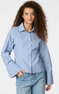 Neo Noir Rosa Stripe Shirt light blue