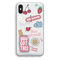 Positivity: iPhone XS Transparant Hoesje Positivity: iPhone XS Transparant Hoesje