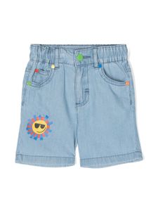 Stella McCartney Kids short à imprimé Sunshine Face - Bleu