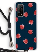 Framboosjes: Xiaomi Mi 10T 5G Transparant Hoesje met koord