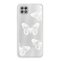 White butterfly: Samsung Galaxy A22 4G Transparant Hoesje