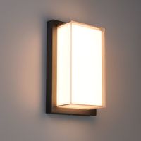 Milan LED wandlamp - 12 Watt - 3000K warm wit - IP54 waterdicht - Zwart - Wandverlichting voor binnen en buiten - Modern voor binnen en buiten