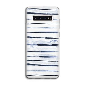 Ink Stripes: Samsung Galaxy S10 4G Transparant Hoesje