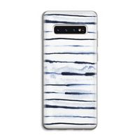 Ink Stripes: Samsung Galaxy S10 4G Transparant Hoesje