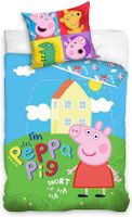 Dekbedovertrek I am Peppa Pig 140 x 200 cm katoen - thumbnail