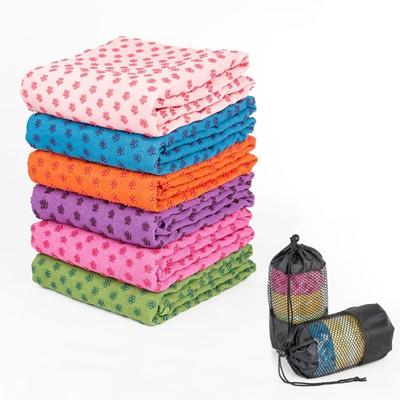 Microfiber Thickening Non-slip Yoga Blanket Long Washable Yoga Mat Random Color Delivery