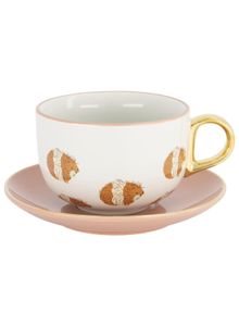 HEMA Kop En Schotel - 11 Cm - Cavia (wit)