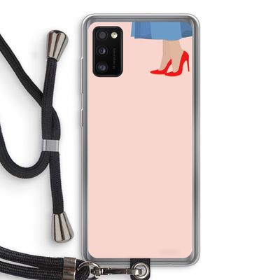 High heels: Samsung Galaxy A41 Transparant Hoesje met koord