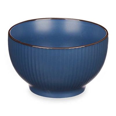Kommetjes/serveer schaaltjes - Mistique - porselein - D14 x H8 cm - blauw - Stapelbaar