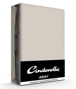 Cinderella Jersey Hoeslaken Taupe-120 x 200 cm