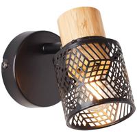 Brilliant SpotsSanty zwart met hout - 99396/76