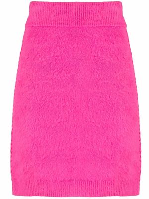 Helmut Lang jupe crayon en maille - Rose