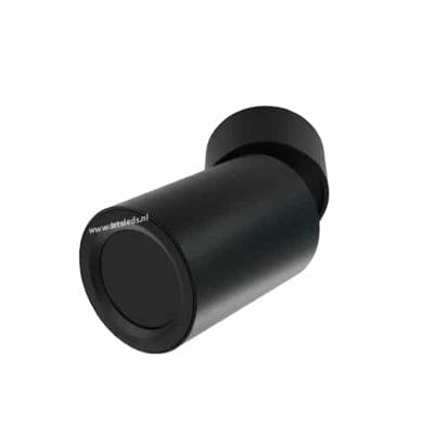Opbouwspot armatuur LED kantelbaar rond ZWART