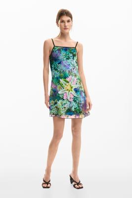 Omkeerbare bloemenjurk - GREEN - XL Omkeerbare bloemenjurk - GREEN - XL