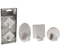 Storage Solutions Haakjes zelfklevend rvs 2 stuks