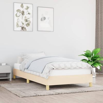 Bedframe stof crme 80x200 cm