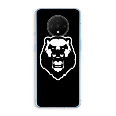 Angry Bear (black): OnePlus 7T Transparant Hoesje
