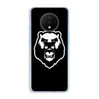 Angry Bear (black): OnePlus 7T Transparant Hoesje