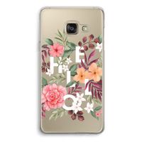 Hello in flowers: Samsung A3 (2017) Transparant Hoesje