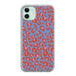 Leopard blue: iPhone 11 Transparant Hoesje