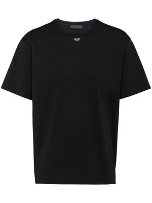 Prada t-shirt à logo imprimé - Noir