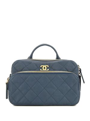 CHANEL Pre-Owned Sac à dos en cuir grainé - Bleu