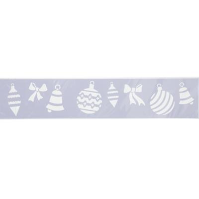Kerst decoratie raamsjablonen - kerstballen - 12 x 60 cm -raamversiering