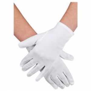 Voordelige verkleed handschoenen kort model - wit - volwassenen - mime/kerstman/sinterklaas/fantasy   -