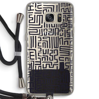 Moroccan Print: Samsung Galaxy S7 Transparant Hoesje met koord