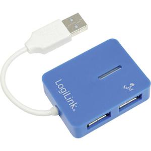 LogiLink USB 2.0 4-Port Hub 480 Mbit/s Blauw