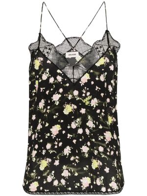 Zadig&Voltaire haut à fleurs - Noir