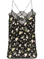 Zadig&Voltaire haut à fleurs - Noir