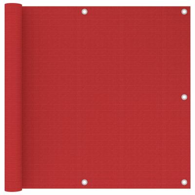 VidaXL Balkonscherm 90x300 cm hdpe rood