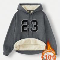 Bon&Bon Women's Loose Casual Gray Hoodie | Warm Long Sleeve Pullover Grey-9 / XS
