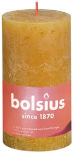 Rustiek stompkaars 130/68 Honeycomb Yellow