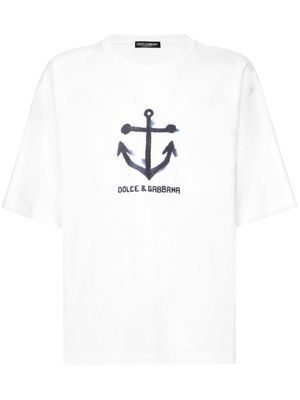 Dolce & Gabbana t-shirt à imprimé Marina - Blanc
