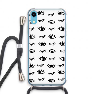 Eye pattern #2: iPhone XR Transparant Hoesje met koord